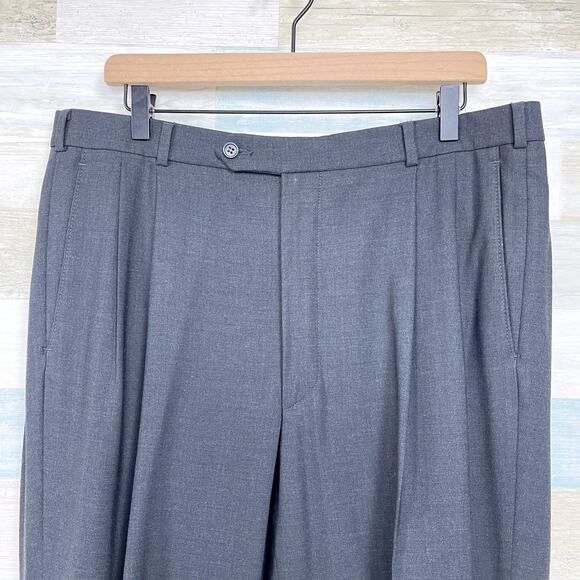 Brooks Brothers 346 Stretch Wool Suit Gray 3 Button Mens 41L Jacket 36R Pants - Picture 10 of 15